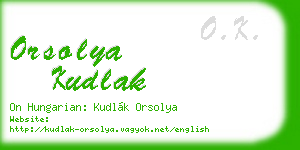 orsolya kudlak business card